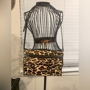 L.A.M.B. Cow Hide Animal Print Handbag